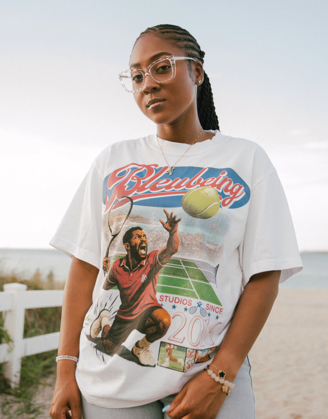 WHITE TENNIS TEE