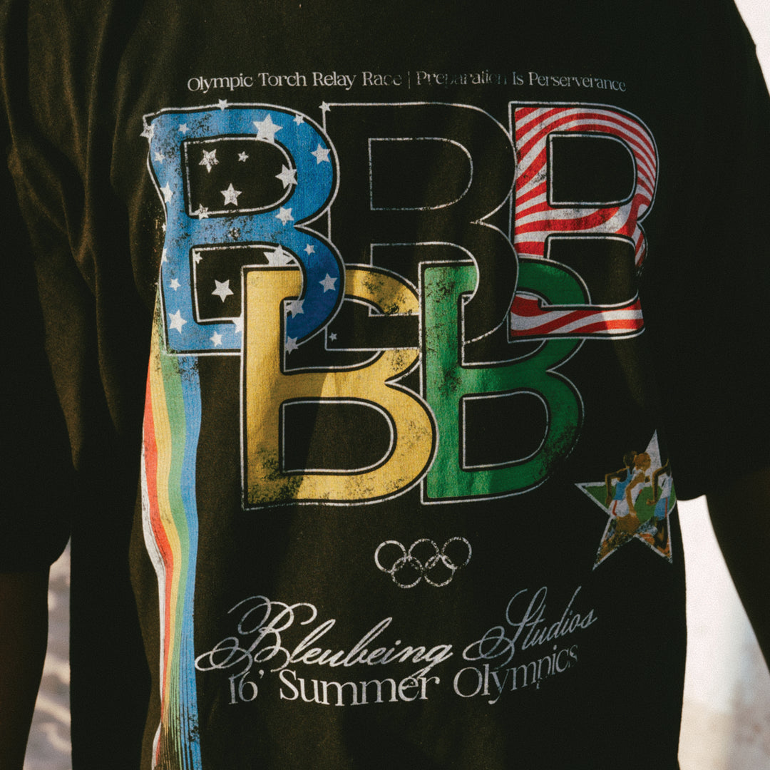 BLACK OLYMPIC TEE