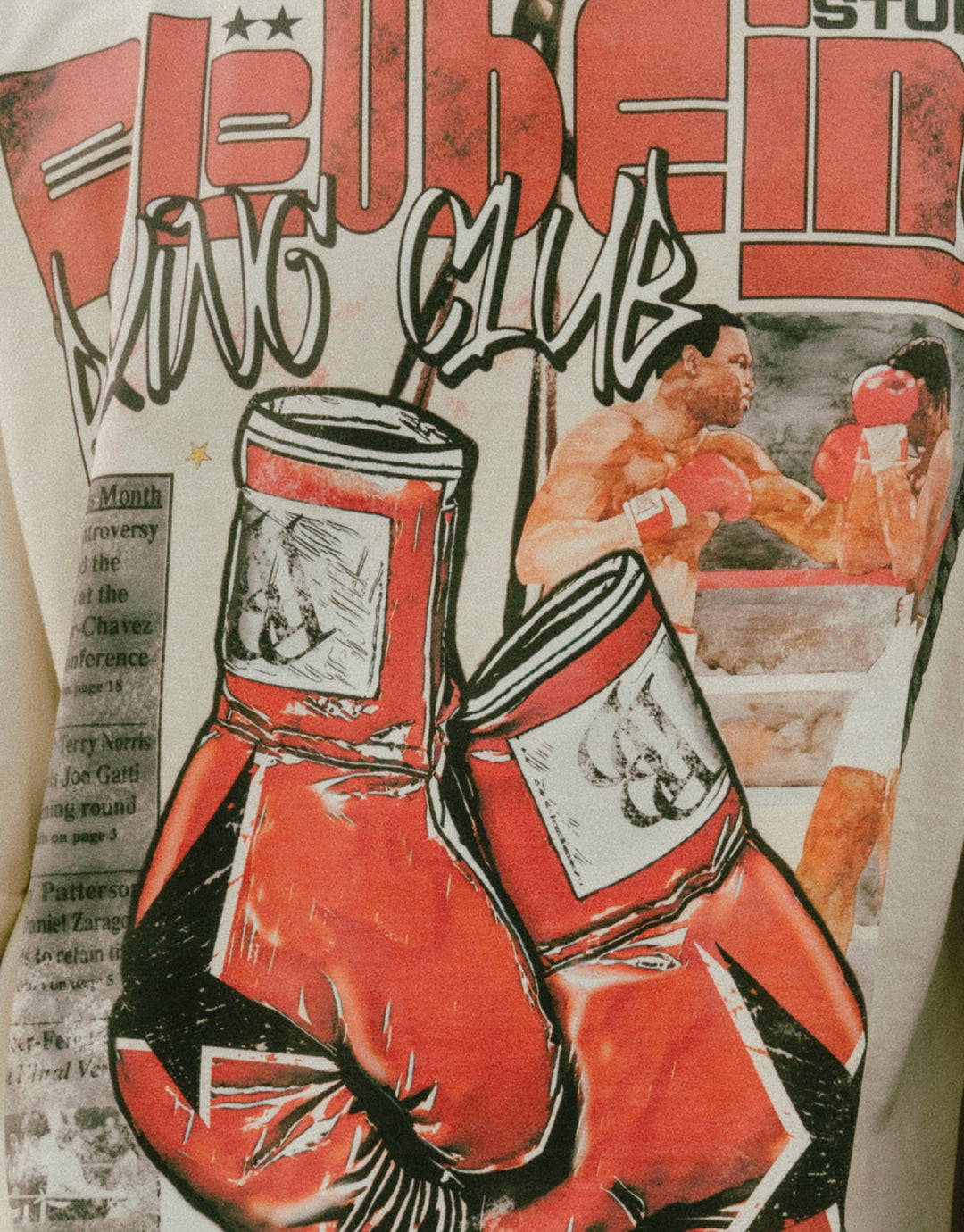 CREAM BOXING TEE