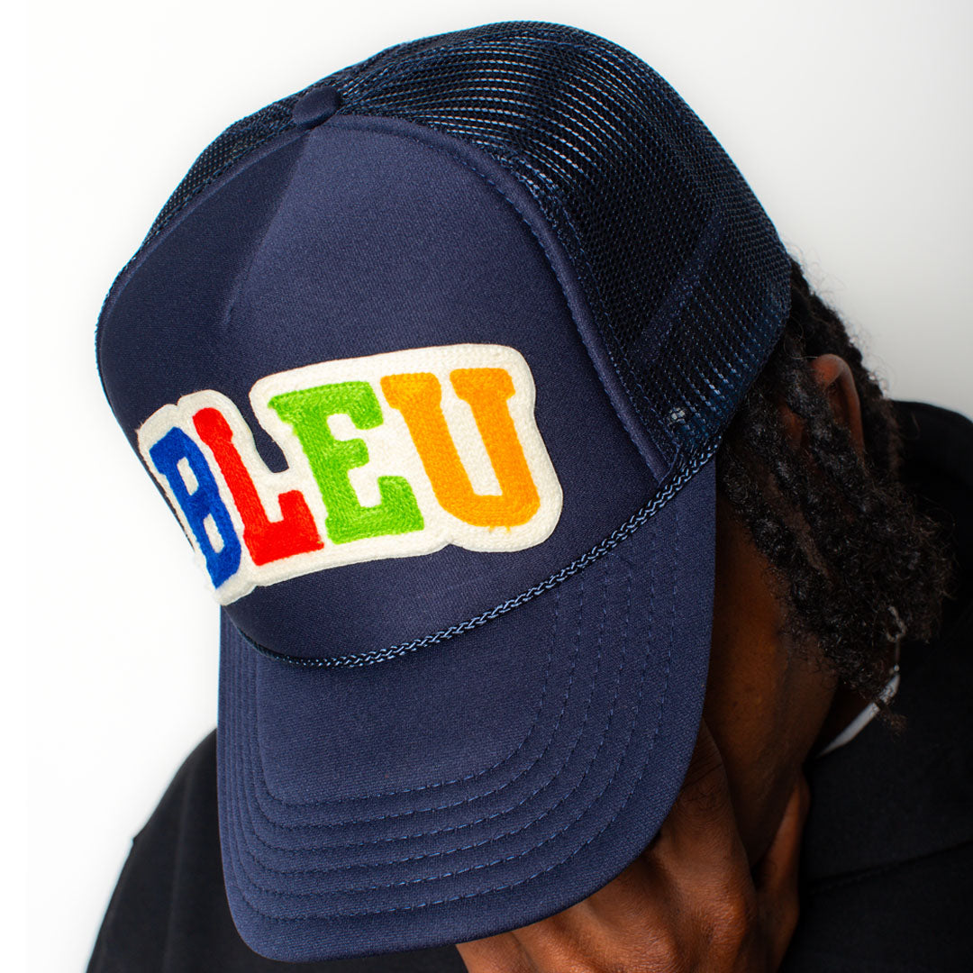 "BLEU" Chainstitch Trucker Navy