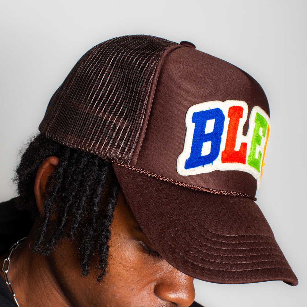 "BLEU" Chainstitch Trucker Brown