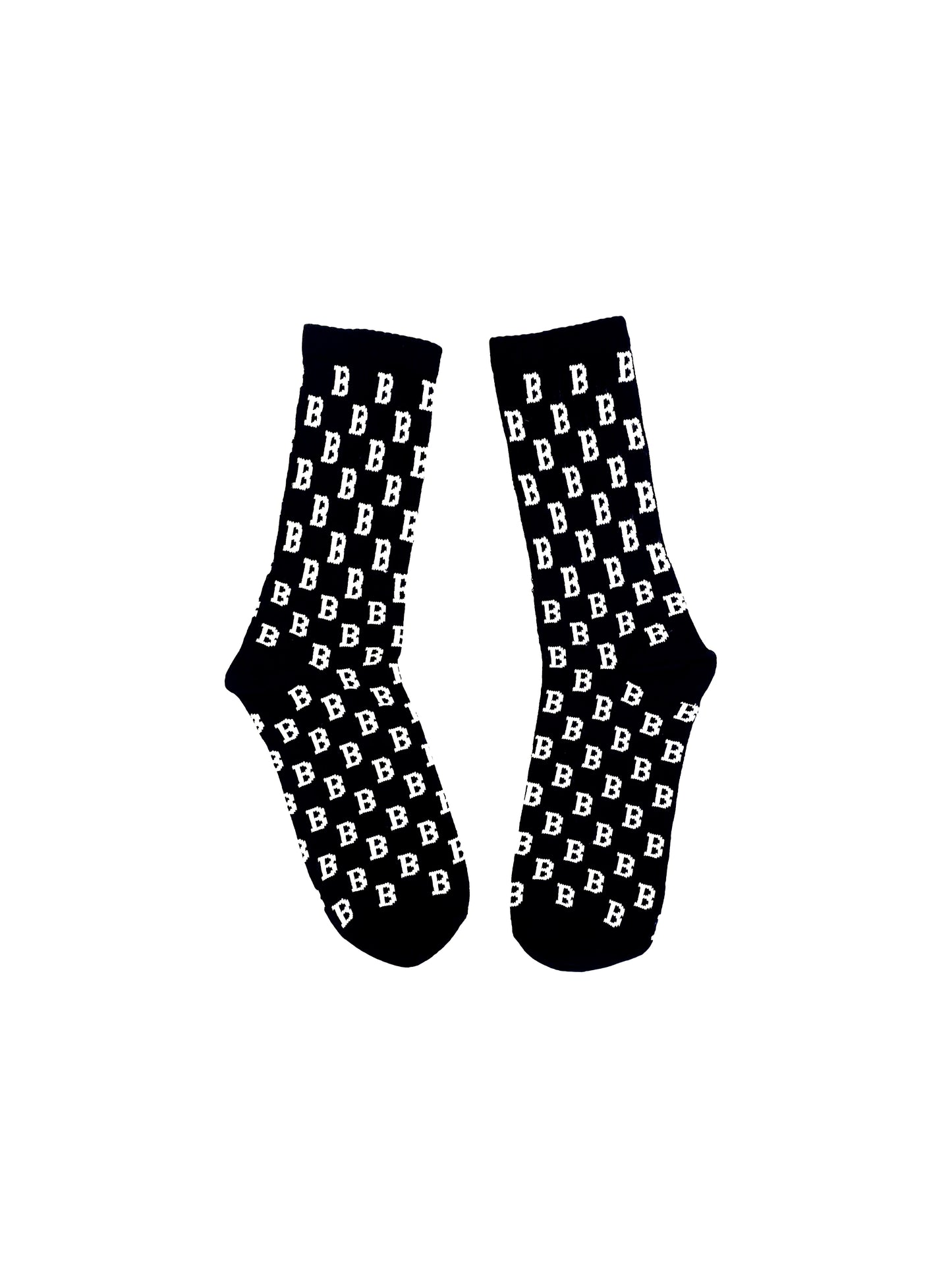 Black Monogram Socks