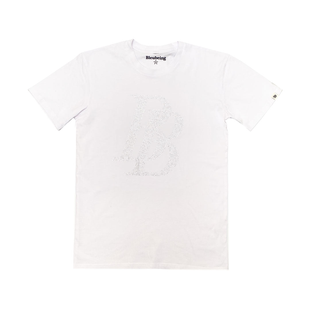 White BB Rhinestone tee