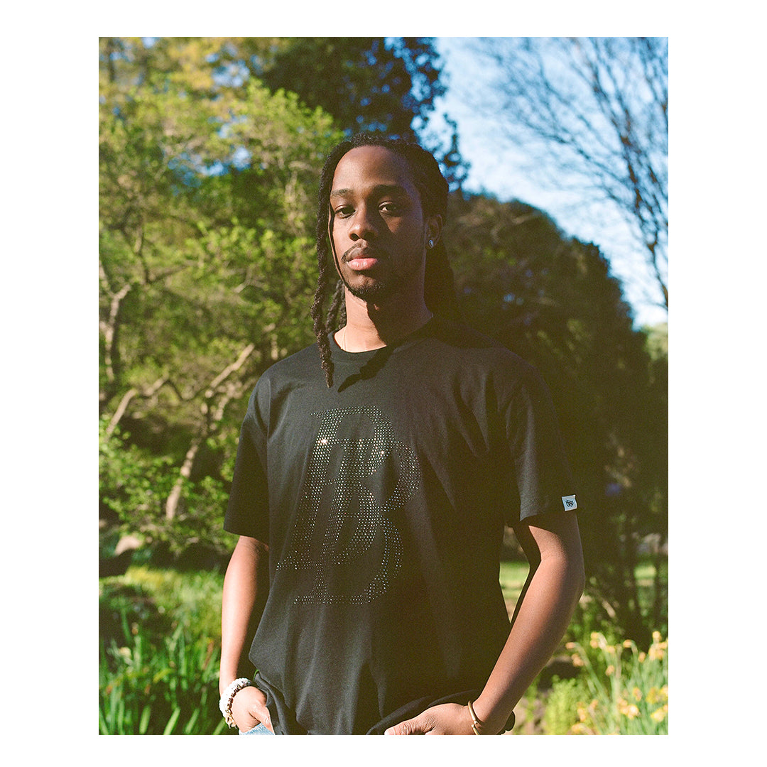 Black BB Rhinestone Tee