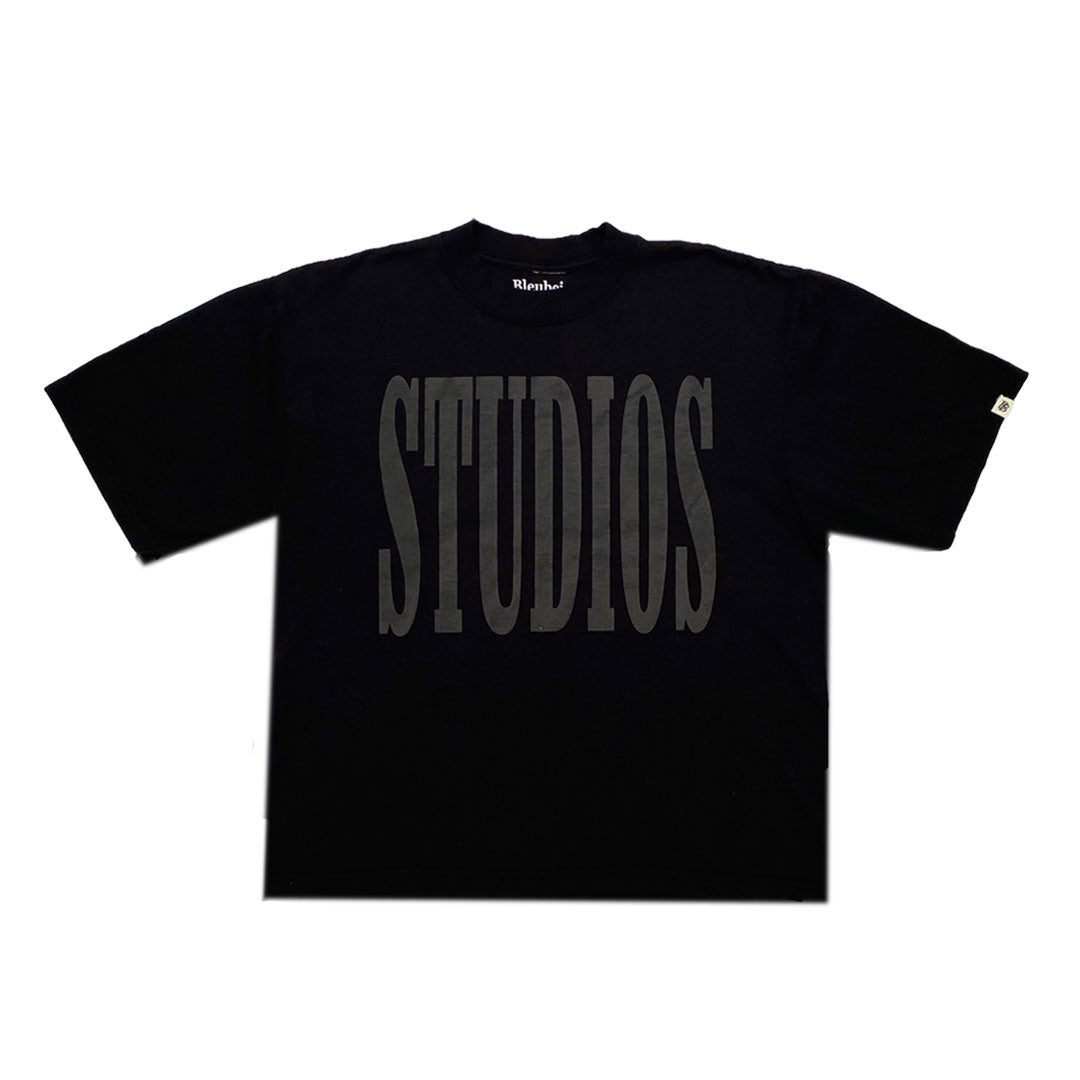 100% USA cotton 7.5 oz Drop Shoulder, Boxy Fit Screenprint Puffer Logo t-shirt