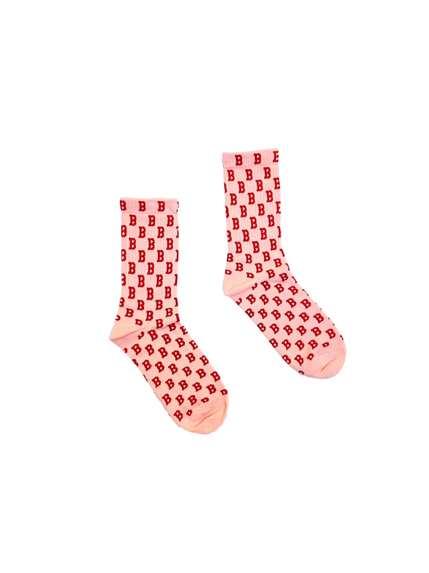 Pale Pink Monogram Socks
