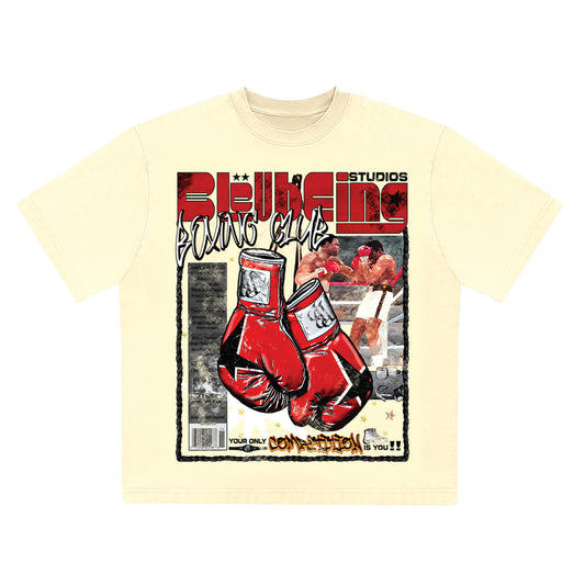 CREAM BOXING TEE