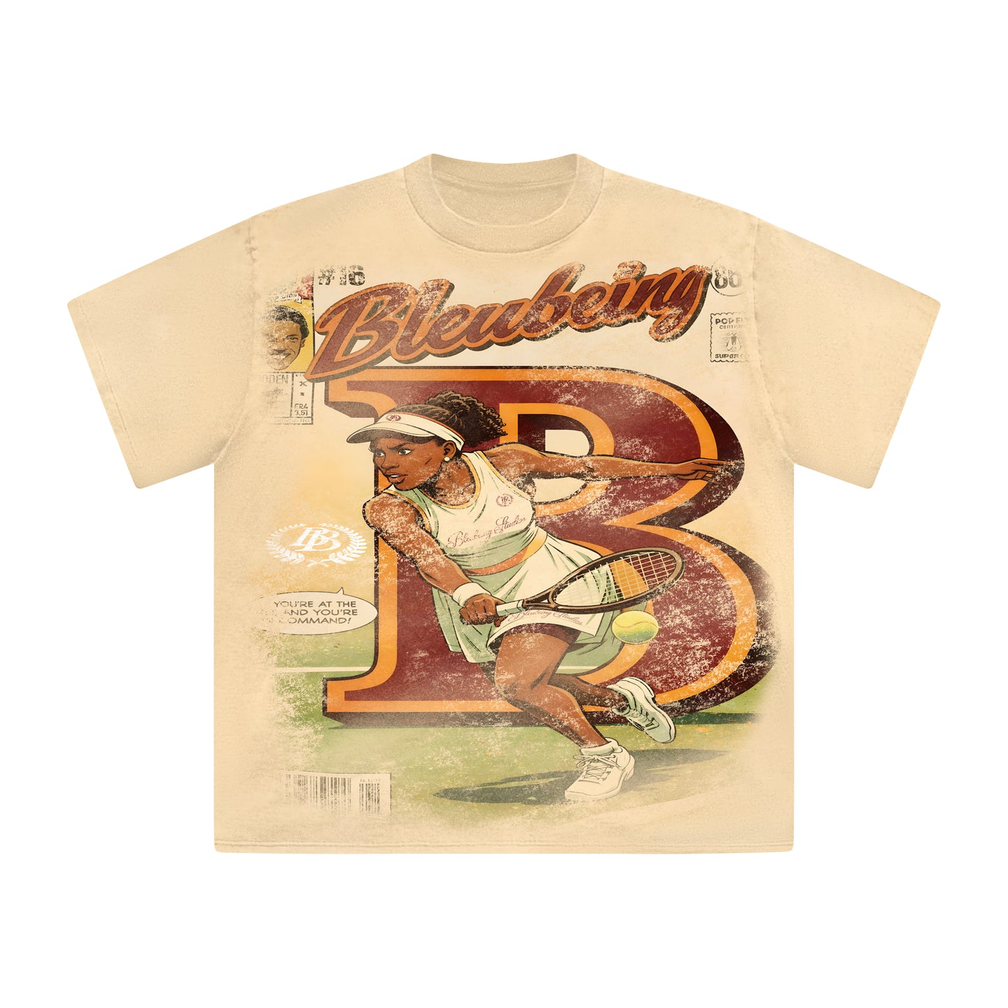 Tennis Graphic Tee — Cream