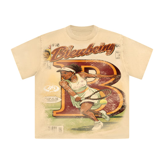 Tennis Graphic Tee — Cream
