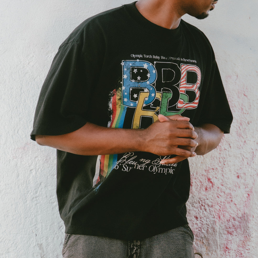 BLACK OLYMPIC TEE