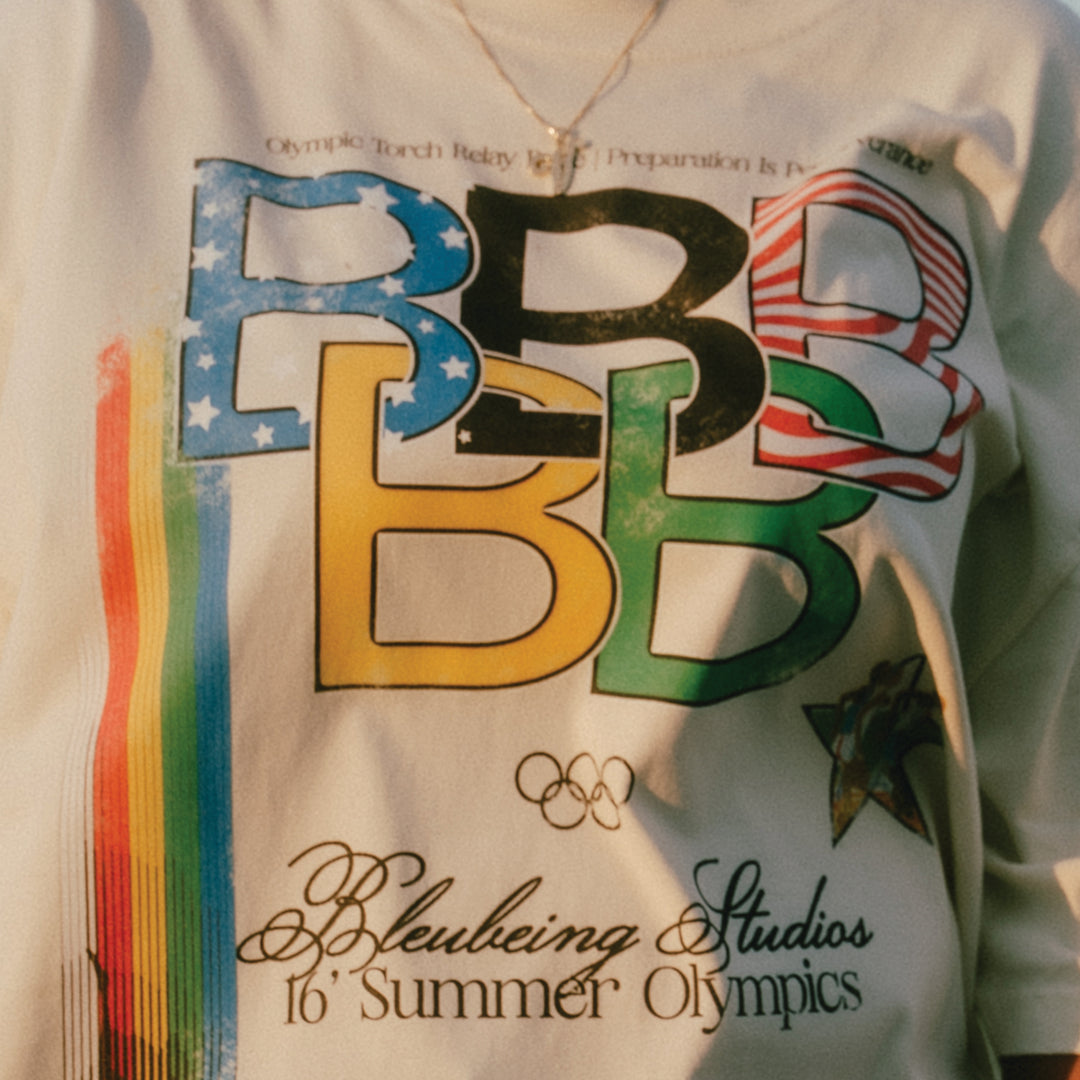 CREAM OLYMPIC TEE