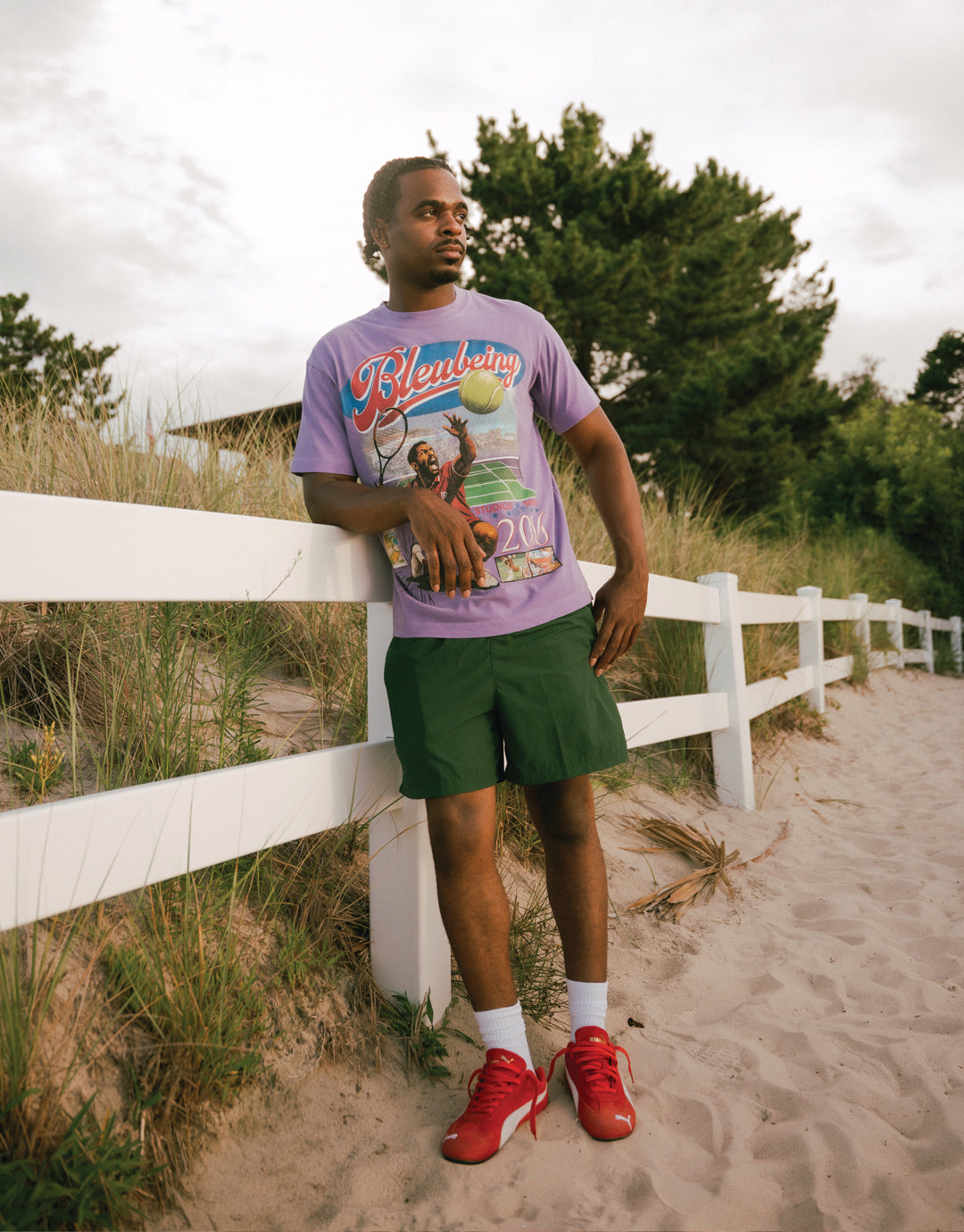 PURPLE TENNIS TEE