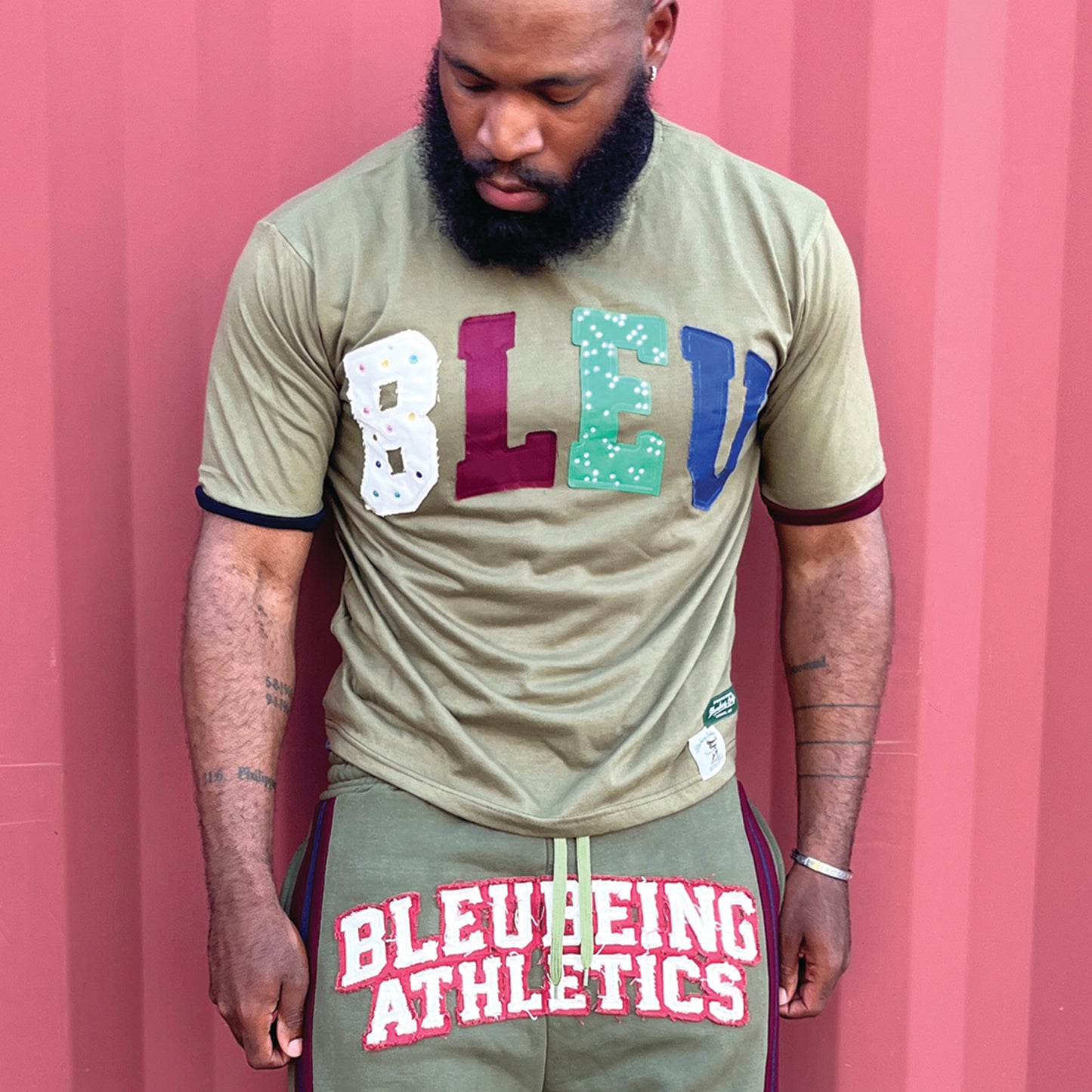 BLEU Ringer Tee — Olive
