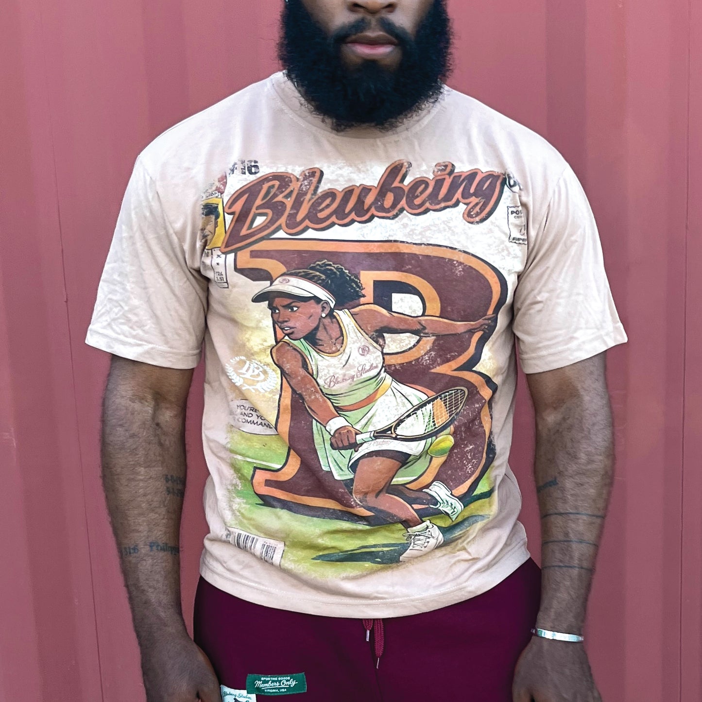 Tennis Graphic Tee — Cream