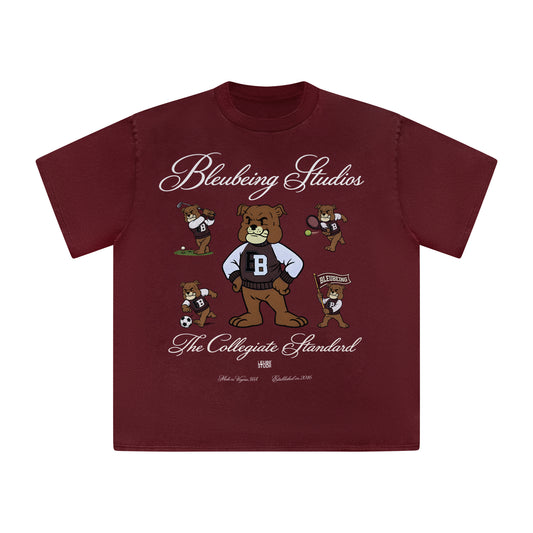 Collegiate Mascot Tee — Burgundy