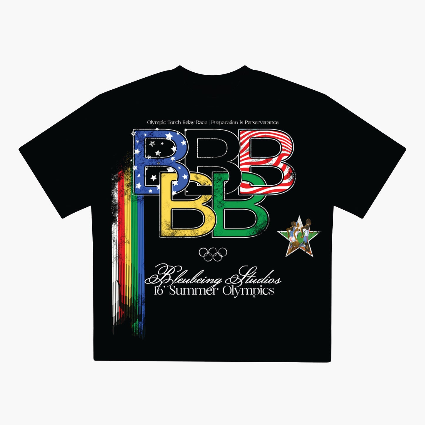BLACK OLYMPIC TEE