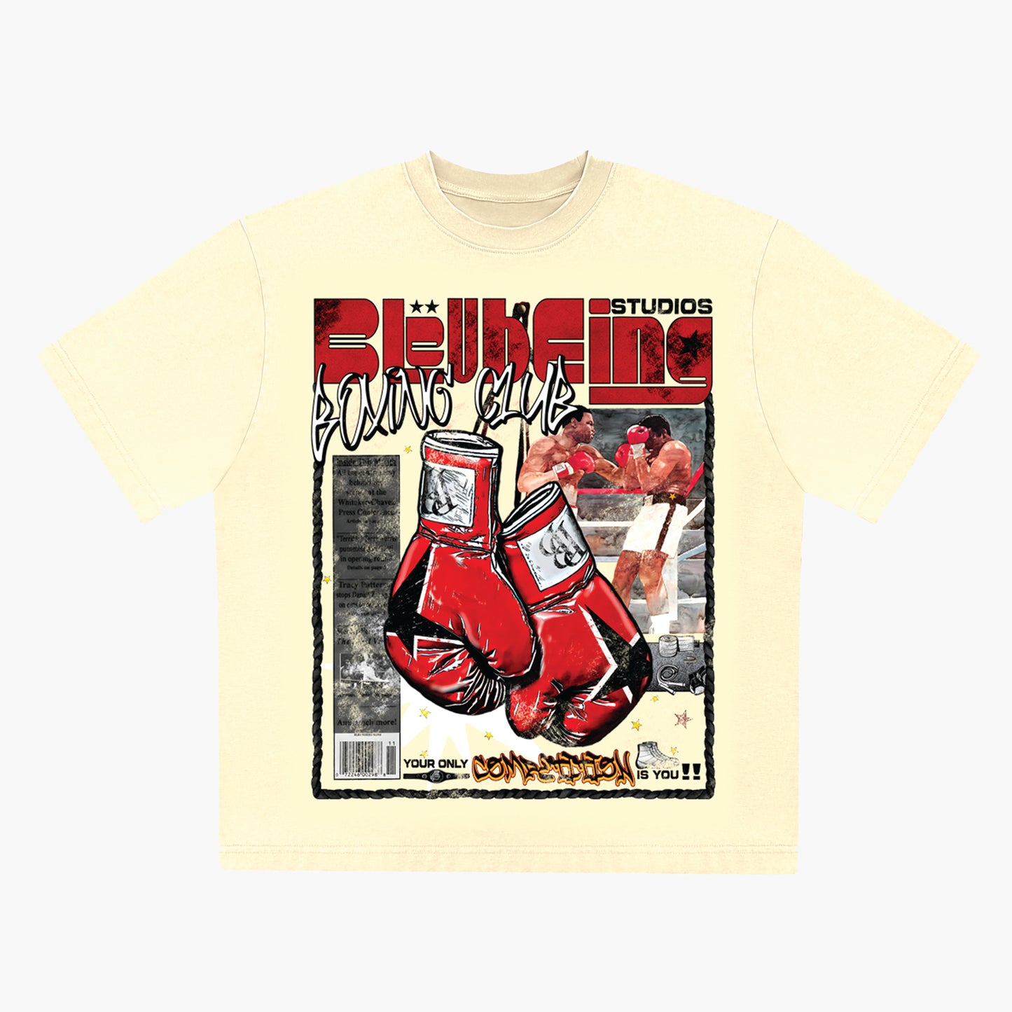 CREAM BOXING TEE