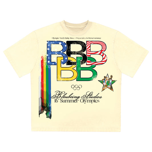 CREAM OLYMPIC TEE
