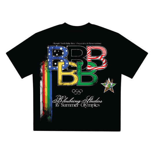 BLACK OLYMPIC TEE