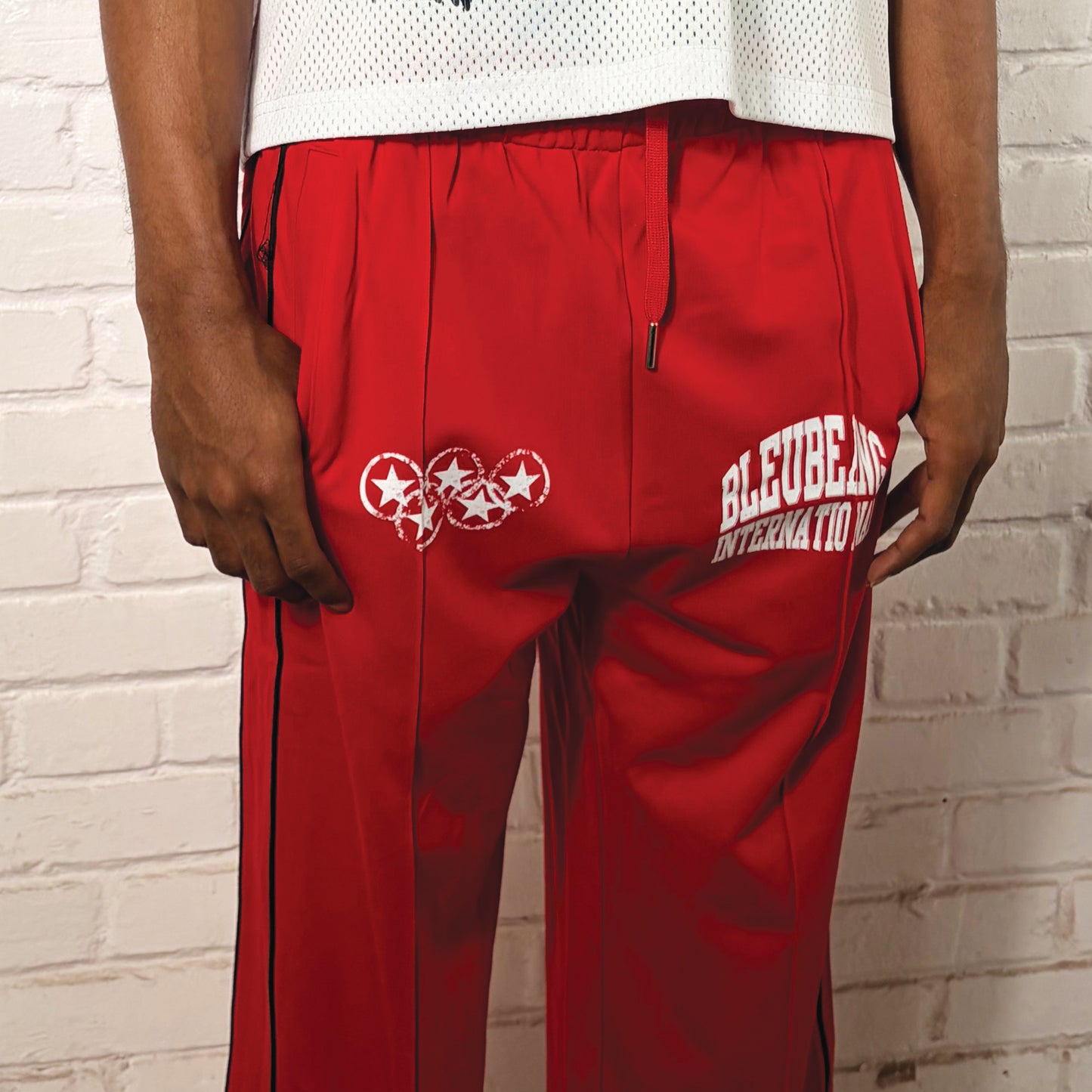 OLYMPIC RED TRACK PANT