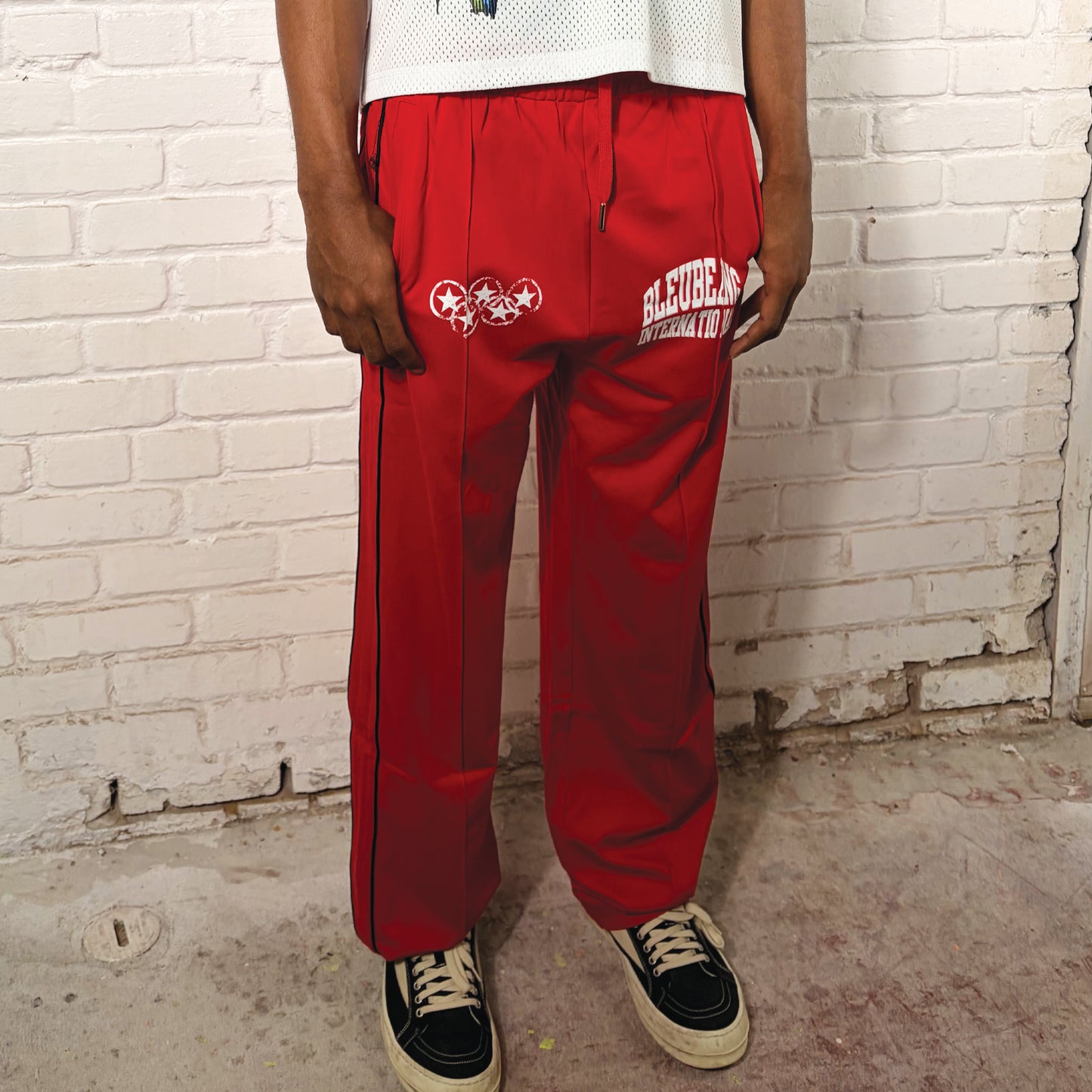 OLYMPIC RED TRACK PANT