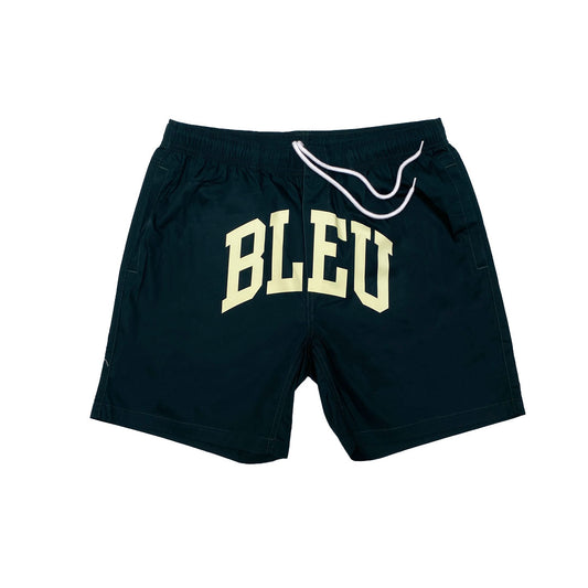 "BLEU" Nylon Shorts Forest green
