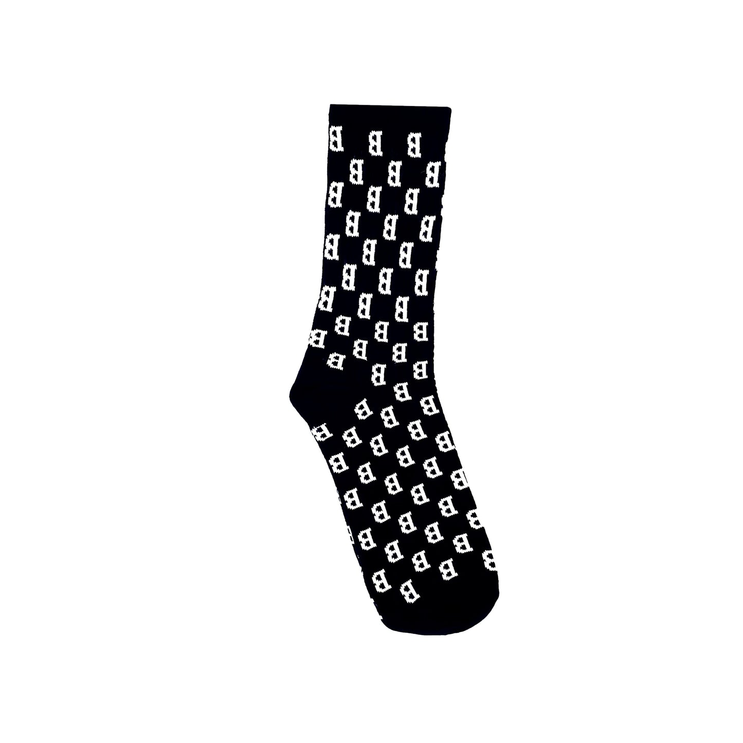 Black Monogram Socks